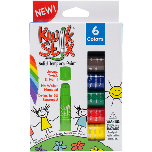 3 Pack - Kwik Stix Solid Tempera Paint Sticks 6/Pkg-Classic Assorted - TPG-6-01 - 634901006016