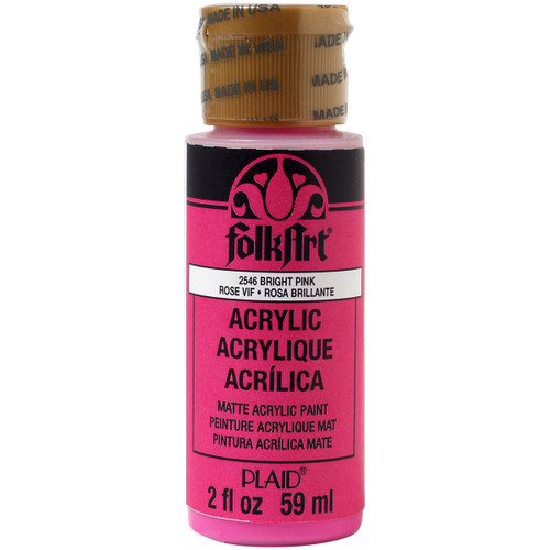 6 Pack FolkArt Acrylic Paint 2oz-Bright Pink FA-2546 - 028995025464