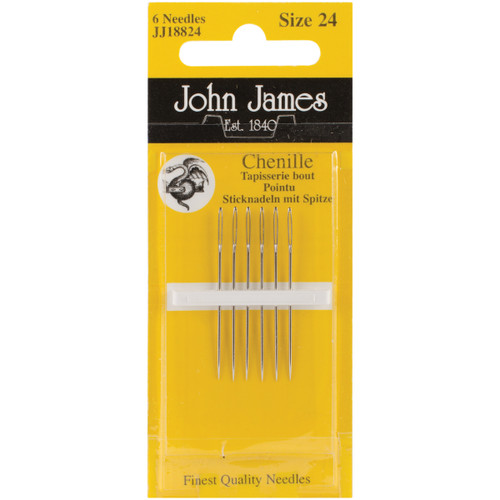 12 Pack John James Chenille Hand Needles-Size 24 6/Pkg JJ188-24 - 783932200891