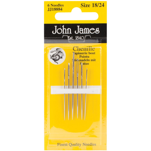 12 Pack John James Chenille Hand Needles-Size 18/24 6/Pkg JJ188-18/24 - 783932200914