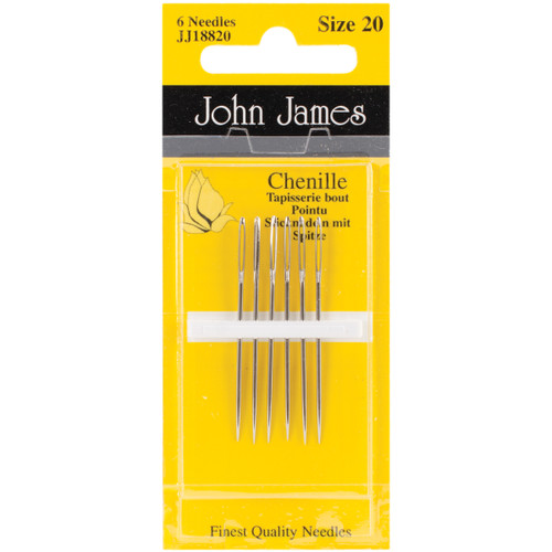 12 Pack John James Chenille Hand Needles-Size 20 6/Pkg JJ188-20 - 783932200877