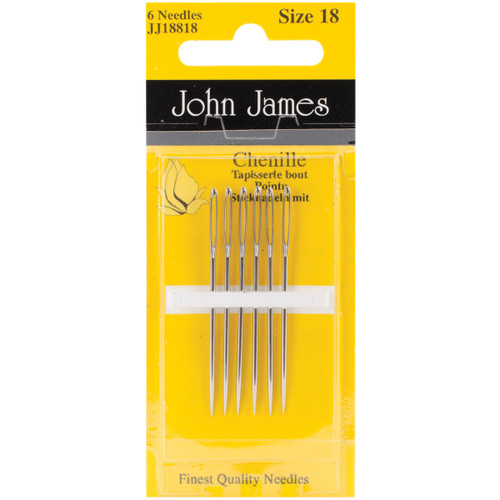 12 Pack - John James Chenille Hand Needles-Size 18 6/Pkg - JJ188-18 - 783932200860