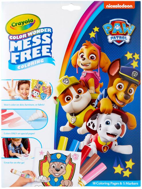 Crayola Color Wonder Coloring Pad & Markers-Paw Patrol 75-7007 - 071662470074