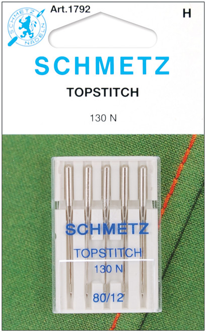 10 Pack - Schmetz Topstitch Machine Needles-Size 12/80 5/Pkg - 1792 - 036346317922