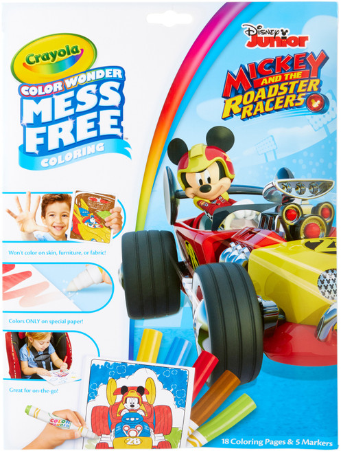 Crayola Color Wonder Coloring Pad & Markers-Mickey Mouse Roadster Racers - 75-7006 - 071662270063