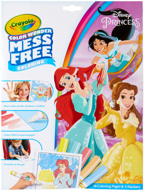 Crayola Color Wonder Coloring Pad & Markers-Princess - 75-7003 - 071662870034