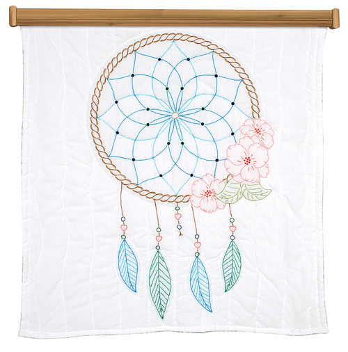 2 Pack Jack Dempsey Stamped White Wall Or Lap Quilt 36"X36"-Dream Catcher 739 553