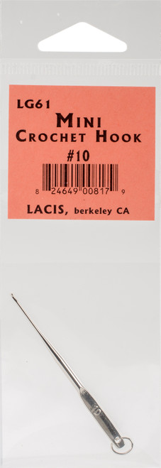 3 Pack - Lacis Mini Crochet Hook 2.25"-#10 - LG61-10 - 824649008179