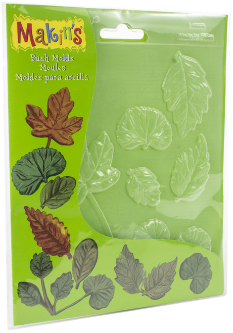3 Pack Makin's Clay Push Molds-Leaves M390-1