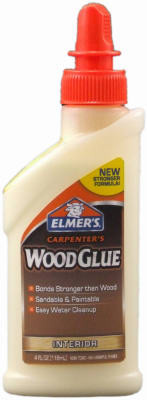 6 Pack - Elmer's Carpenter's Interior Wood Glue-4oz - E7000 - 026000070003