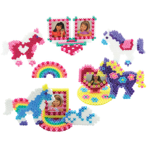 2 Pack - Perler Fused Bead Kit-Rainbow Pony Frames - P559-95 2 Pack - Perler Fused Bead Kit-Rainbow Pony Frames - P559-95