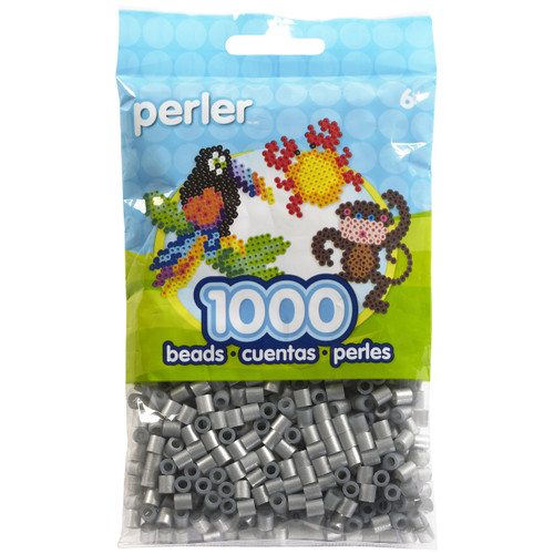 3 Pack Perler Pearl Beads 1,000/Pkg-Silver PPBB05-15105 - 048533151059