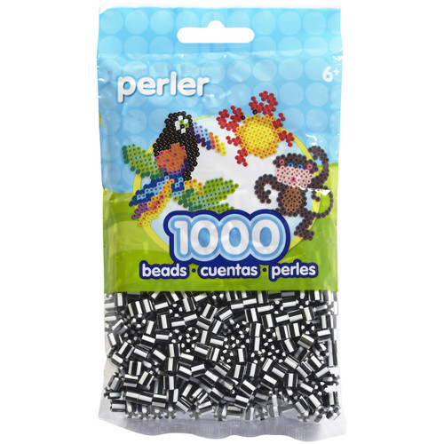 3 Pack Perler Striped Beads 1,000/Pkg-Zebra PSBB05-15108 - 048533151080