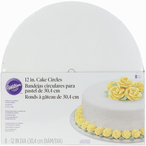 3 Pack Wilton Cake Boards 8/Pkg-12" Round White W2104129 - 070896211293