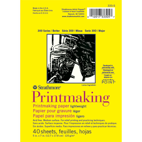 3 Pack - Strathmore Printmaking Paper Pad 5"X7"-40 Sheets - 62333500 - 012017333057