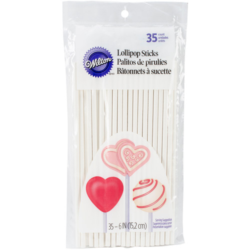 6 Pack Wilton Lollipop Sticks 6" 35/PkgW1007 - 070896110077