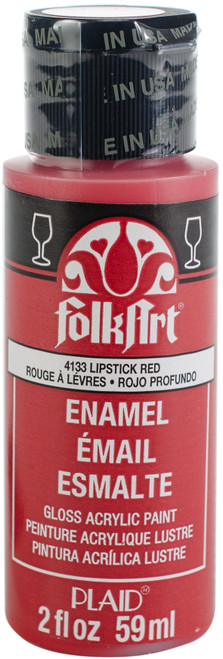 6 Pack - FolkArt Enamel Paint 2oz-Lipstick Red - 40-4133 - 028995041334