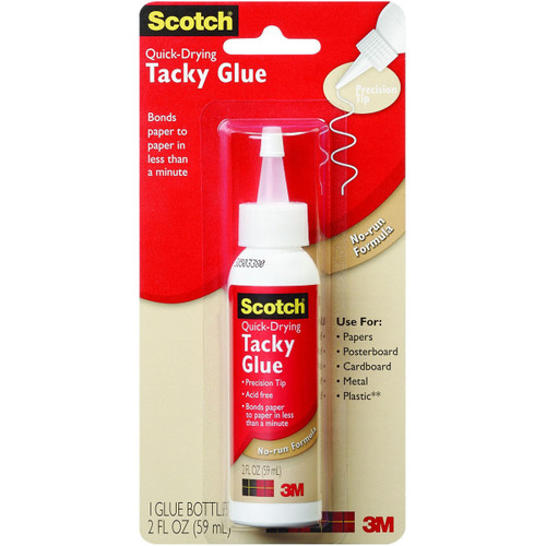 3 Pack Scotch Quick-Drying Tacky Glue 2oz6052A-1 - 051131851030