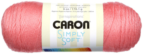3 Pack Caron Simply Soft Collection Yarn-Strawberry H97COL-15 - 035613120159