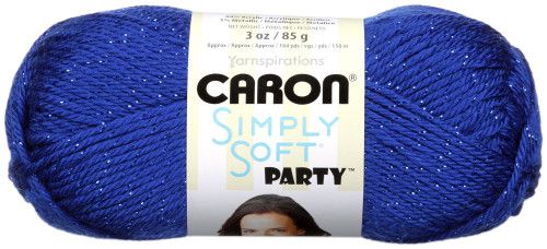 3 Pack - Caron Simply Soft Party Yarn-Royal Sparkle - H97PAR-5 - 035613140058