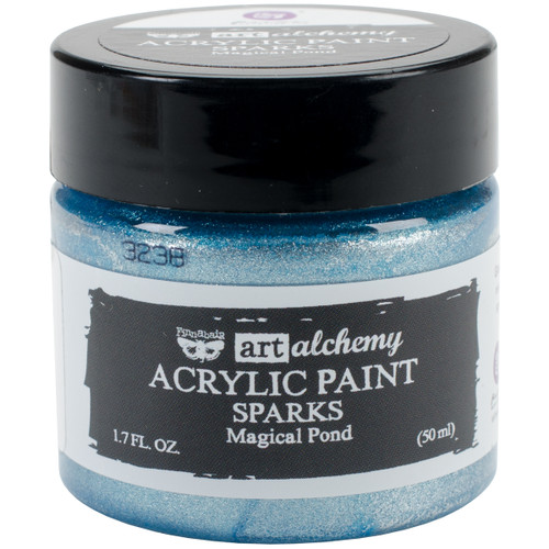 3 Pack Finnabair Art Alchemy Sparks Acrylic Paint 1.7 Fluid Ounces-Magical Pond AASAP-64092 - 655350964092