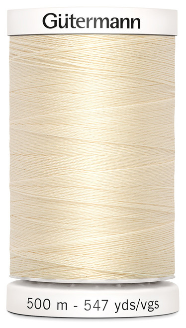 5 Pack - Gutermann Sew-All Thread 547yd-Ivory - 501-800 - 077780006492