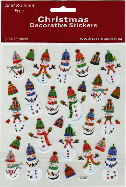 6 Pack - Sticker King Stickers-Snowmen W/Hats - SK129MC-1516 - 679924151619 6 Pack - Sticker King Stickers-Snowmen W/Hats - SK129MC-1516 - 679924151619