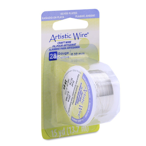 4 Pack Artistic Wire 28 Gauge 15yd-Non-Tarnish Silver 28AWG-NTS - 656156080283