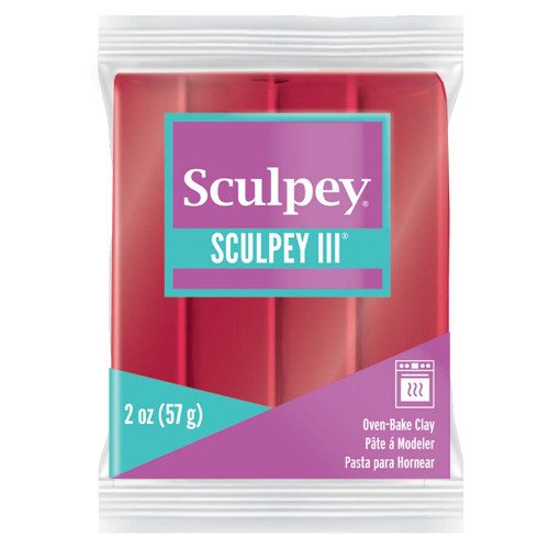 5 Pack Sculpey III Oven-Bake Clay 2oz-Deep Red Pearl S302-1140 - 715891111406