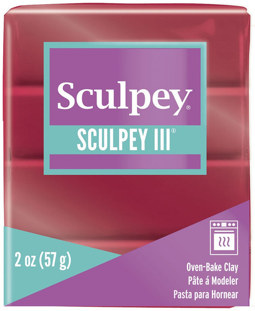 5 Pack Sculpey III Oven-Bake Clay 2oz-Deep Red Pearl S302-1140