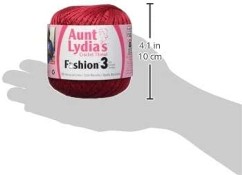 3 Pack - Aunt Lydia's Fashion Crochet Thread Size 3-Scarlet - 182-6 3 Pack - Aunt Lydia's Fashion Crochet Thread Size 3-Scarlet - 182-6