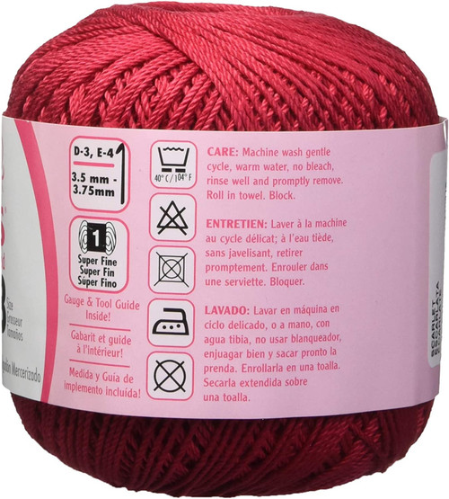 3 Pack - Aunt Lydia's Fashion Crochet Thread Size 3-Scarlet - 182-6 3 Pack - Aunt Lydia's Fashion Crochet Thread Size 3-Scarlet - 182-6