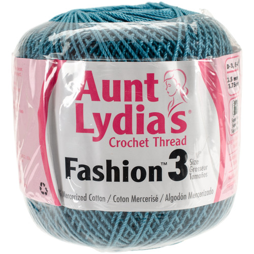 3 Pack - Aunt Lydia's Fashion Crochet Thread Size 3-Warm Teal - 182-65