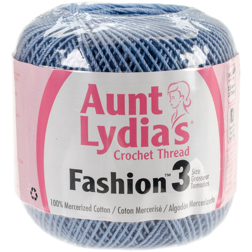 3 Pack - Aunt Lydia's Fashion Crochet Thread Size 3-Warm Blue - 182-175