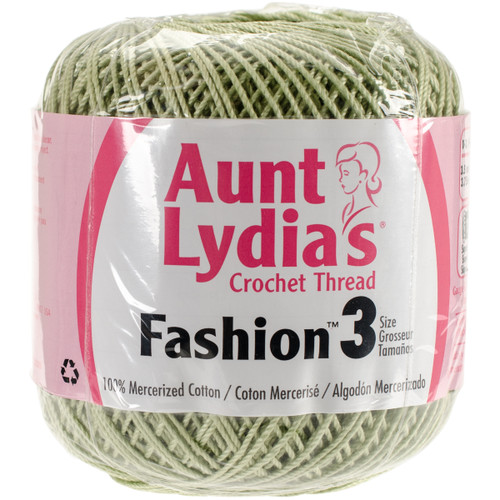 3 Pack Aunt Lydia's Fashion Crochet Thread Size 3-Lime 182-264 - 073650792106