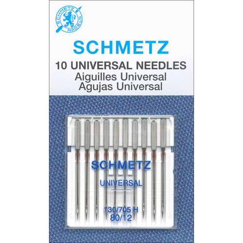 10 Pack - Schmetz Universal Machine Needles-Size 80/12 10/Pkg - 1833 - 036346918334