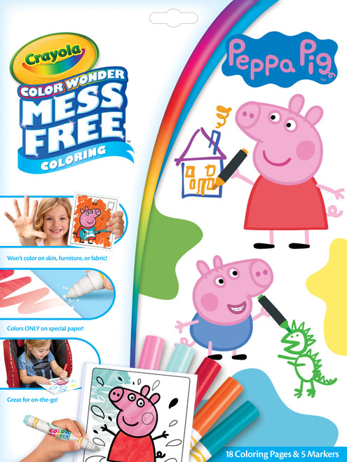 Crayola Color Wonder Coloring Pad & Markers-Peppa Pig 75-70000 - 071662270001