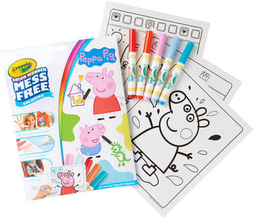 Crayola Color Wonder Coloring Pad & Markers-Peppa Pig -75-70000