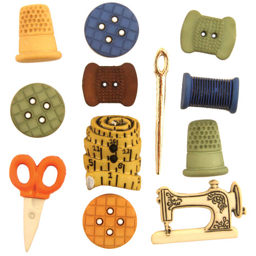6 Pack - Buttons Galore Button Theme Pack-Sewing - BTP-4099