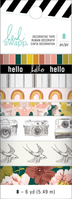 Heidi Swapp Honey & Spice Washi Tape Rolls 8/Pkg-6 Yards Each - HS315214 Heidi Swapp Honey & Spice Washi Tape Rolls 8/Pkg-6 Yards Each - HS315214