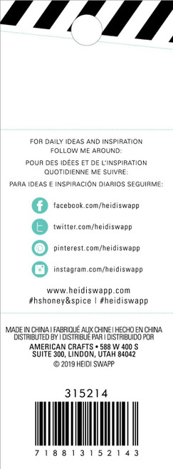 Heidi Swapp Honey & Spice Washi Tape Rolls 8/Pkg-6 Yards Each HS315214