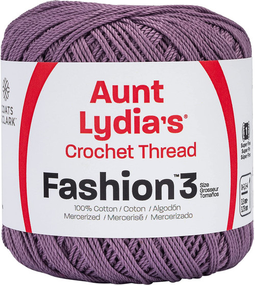 3 Pack - Aunt Lydia's Fashion Crochet Thread Size 3-Plum - 182-871 - 073650792144