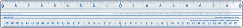 3 Pack Westcott Plastic Ruler 18"-Zero Centering CR-18