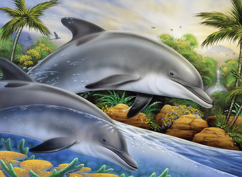 Royal & Langnickel(R) Large Paint By Number Kit 15.4"X11.25"-Dolphin Island PJL-44