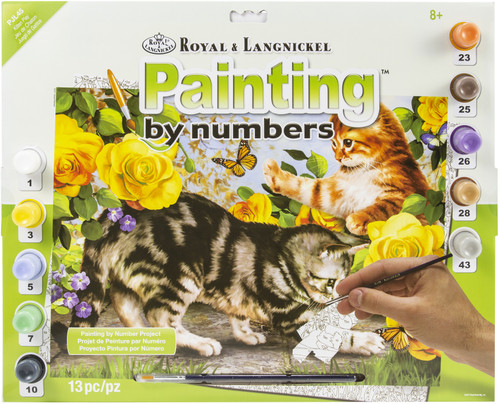 Royal & Langnickel(R) Large Paint By Number Kit 15.4"X11.25"-Kitten Play PJL-45 - 090672373731