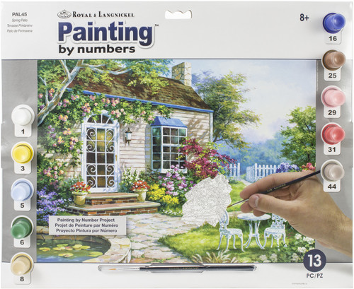 Paint By Number Kit 15.375"X11.25"-Spring Patio -PAL-45 - 090672381996
