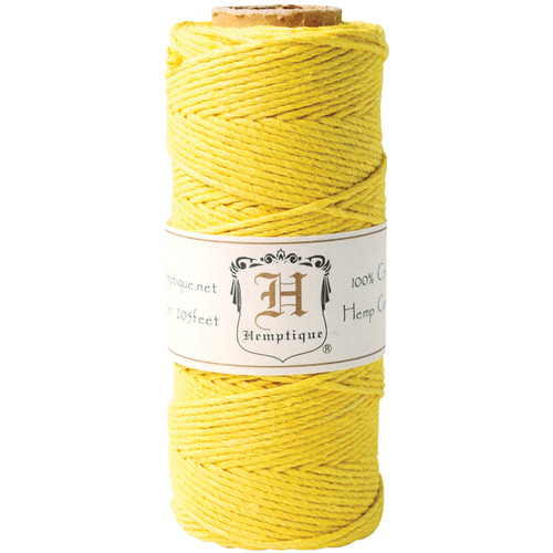 4 Pack Hemptique Hemp Cord Spool 20lb 205'-Yellow HS20-YEL - 091037093622