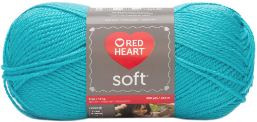 3 Pack - Red Heart Soft Yarn-Turquoise - E728-2515 - 073650785467