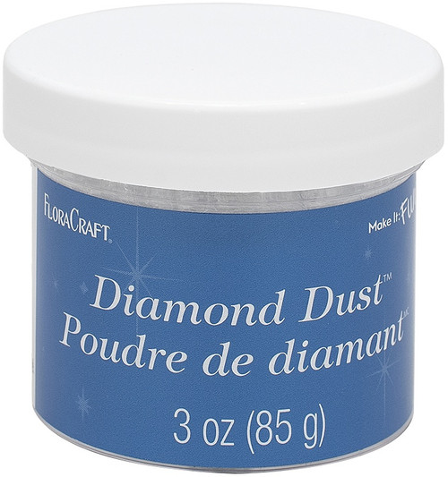 6 Pack FloraCraft Diamond Dust Glitter 3oz-Clear Glass F600 - 046501600004