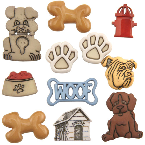 6 Pack - Buttons Galore Button Theme Pack-Dog Gone It! - BTP-4430